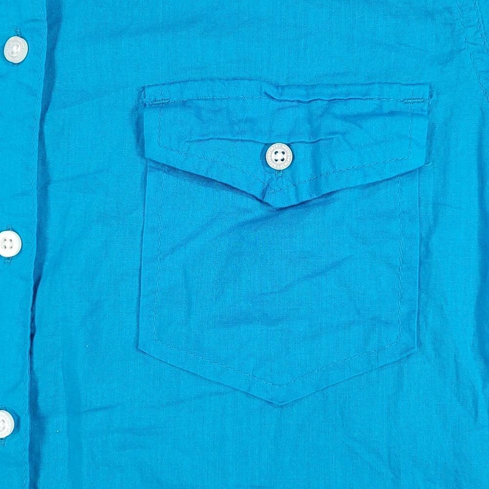🔹️Aeropostale Blue Buttoned Long Adjustable Long Sleeve Shirt Large - Picture 6 of 10